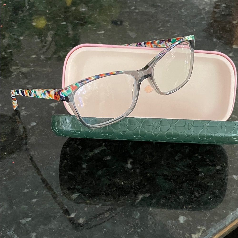 Kate Spade Multicolor Glasses with Green Case